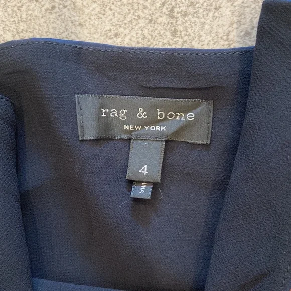 Rag & Bone 100% Silk Navy Cami, Size 4 - Picture 3 of 9